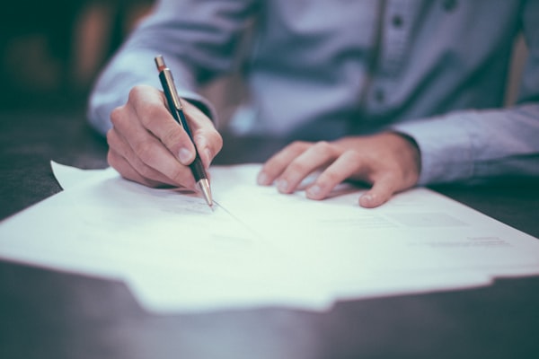 Signing loan paperwork